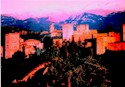 The red castle in Granada
