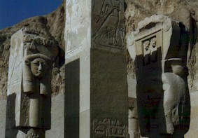 Detail, tomb of Hatshepsut