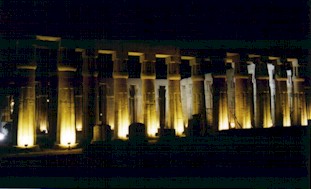 Luxor Temple  Columns at Night